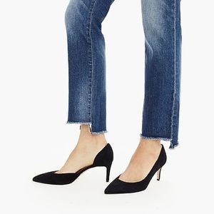 J crew D’orsay Seude Black Pumps